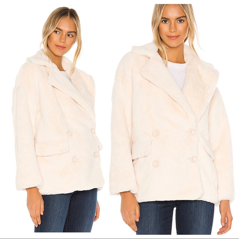 FREE PEOPLE BOHO TEDDY COAT FAUX FUR JACKET A3C - Picture 11 of 16